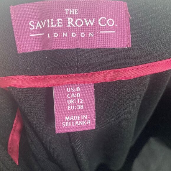 The Savile Row London Black Cigarette Pant Womens 8 Stretch Straight Leg - Picture 3 of 6